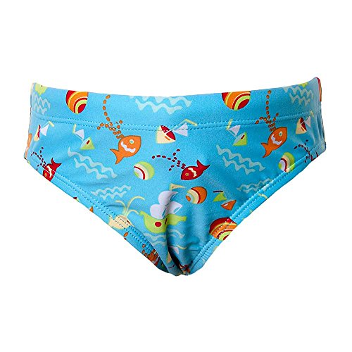 H2O Baby Boys Fish Print Swim Trunks - Turquoise Print - 18/23 months