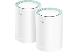 Cudy AC1200 Gigabit Sistema WiFi de Malla Completa, Banda Dual, Extensor WiFi, Puertos Gigabit, Antenas de Alta Ganancia, VPN, Cloudflare, Conecta hasta 100 Dispositivos, M1300 2 Paquete