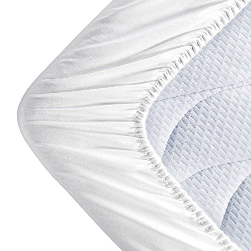 MESANA Premium Matratzen-Schoner | Größe: 140×200 cm, Höhe: 27cm | weiß aus Soft Touch Microfaser | 100% Polyester | Matratzen-Auflage auch für Ihr Boxspring-Bett und Wasserbett | Unter-Bett - 2