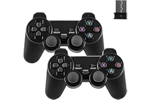 KOBONA Contrôleur de Jeu sans Fil 2.4G avec récepteur Manette de Jeu sans Fil Manette de Jeu Mini contrôleur de Console de Jeu à Piles pour PS1