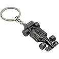 TRIXES Metal Car Keyring Accessories for your Key or Display – Gifts for Fans of Racing, Cars and Formula 1 – Christmas, Easter, Birthday Gifting, Black Finish, Sturdy Keychain for Men and Women