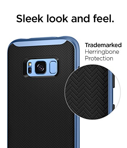 Spigen Funda Galaxy S8  Carcasa  Neo Hybrid  Protecci  n interna flexible y marco reforzado de parachoques duro para Galaxy S8  2017  - Coral Azul