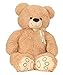 Produktbild Geschenkestadl XXL Teddy Bär 100cm Hellbraun Kuschelbär Kuscheltier Stofftier teddybär 1m
