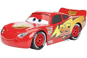 Jada Toys 253084000 Auta Lightning Zygzak McQueen na licencji Disney Cars, elementy ruchome, kolekcjonerski, replika pojazdu z filmu, prezent dla dzieci w wieku od 3 lat, skala 1:24