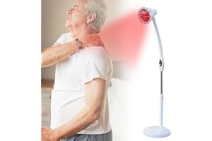 SanBouSi 275W Infrarot Lampe Stand Fernes Infrarot Wärmelampe Infrarottherapie mit flexiblem Arm zur Linderung von Schmerzen 360 ° Regulierbar Infrarotlampe