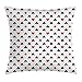 Produktbild Casino Throw Pillow Cushion Cover, Retro Style Pattern Classical Colors with Playing Card Suits Gamble Gaming Luck, Decorative Square Accent Pillow Case, 18 X 18 inches, Black White Red