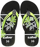  s.Oliver Unisex-Kinder 5-5-57104-32 070 Pantoletten, Black/Khaki, 38 EU