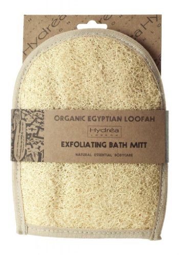 Hydrea London Natural Organic Egyptian Loofah Exfoliating Bath Mitt LMT1
