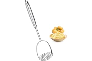 Cozy Inviting Schiacciapatate in Acciaio Inox, Lavabile in Lavastoviglie, Schiaccia Patate In Acciaio Per Purea Di Patate, Marmellata, Verdura, Frutta (32 x 8 cm)