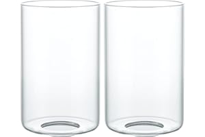 Skelang 2 Pcs Light Shades, Glass Replacement Shades, Cylinder Lampshades for Table Lamp, Floor Lamp and Wall Light (Fit to E27 Base)