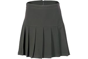 MISS CHIEF (UK 6-24) Girls Ladies School Drop Waisted Pleated Skirt 5-16 Years Formal in Black Grey & Navy