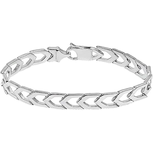 ZAVYA 925 Sterling Silver The Chunky Curb Rhodium Plated Bracelet