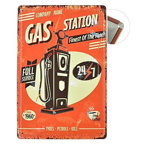 Sycle circle Colorfast vintage metal Sign 20 x 30 cm targa in metallo targhe decorazione artistica da parete per Cafe bar ristorante pub, garage Series Gas Station