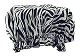 Hydrea London ZEBRA Print Luxury Eco-Friendly Shower Cap: One Size Fits Most