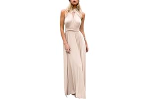 IBTOM CASTLE Femme Robe Longue de Cérémonie Chic Robe Ado Multi-Style Sexy Taille Haute sans Manche Robe Fille d’Eté Bandage de Soirée Cocktail Demoiselle d'honneur Mariage Fête Aniversaire