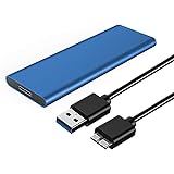 M.2 SATA ngff SSD Case to USB 3.0 External SSD Reader Converter Adapter Enclosure with UASP, Support NGFF M.2 2280 2260 2242