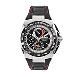 Seiko Herren Chronograph Quarz Uhr mit Leder Armband SPC047P2