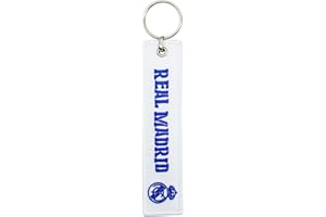 ms móvil shop Llavero de Tela R. Madrid – Producto Oficial con Escudo Bordado con Frase ¡Hala Madrid! – Accesorio Deportivo Resistente y Compacto – Ideal para Aficionados y Regalo para Fans del Club