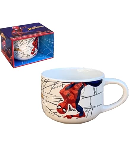 Tasse Spider-Man En Plastique Micro-ondable – 390 Ml, Réutilisable, Sans BPA, Pour Enfants