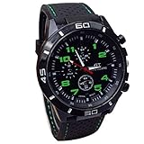 MOIKA Herren Uhren, Geneva Leather Analog Dial Quarz Sport Armbanduhr