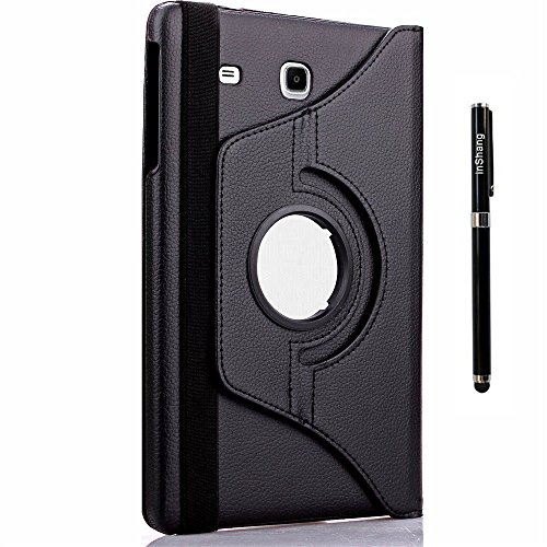 inShang T560 Cover für Samsung Galaxy TAB E 9.6 Inch T 560 Hülle mit PU Leder Skins Etui Schutzhülle Ständer Smart Case Cover, 360 Grad rotierende + inShang Logo hochwertigen Stylus Eingabestift Stift