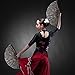 Produktbild SStaste 2 Spanisch Zusammenklappbar Hand Fans Farbigen Pfau Pailletten Muster für Flamenco Dance Hochzeit Gäste Geschenk Kleine Geschenke, Fairy Kleid Kostüm