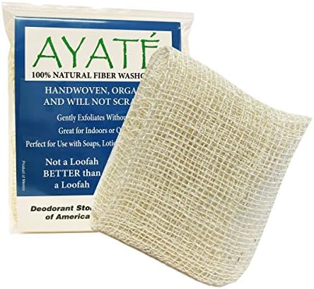 Ayate Wash Cloth - 100% Natural Fibers - Exfoliate and Renew Your Skin by Deodorant Stones Of America