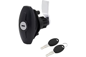 MTSmart Wohnmobil Schlösser,T-Griff Schloss Kit mit Schlüsseln, T-Griff Garagentorschloss Türschloss für Wohnmobil Anhänger Wohnwagen RV Boote Werkzeugkastenschloss Schwarz, 1 Stück (G08)