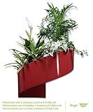 Fácil de usar. Modul\'Green - Maceta decorativa de pared (para interiores y exteriores), color rojo