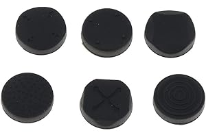 Tenlacum Silikon-Daumengriff-Kappen Joystick-Abdeckung, kompatibel mit Playstation PS Vita PSV1000 2000 – Schwarz (6 Stück)