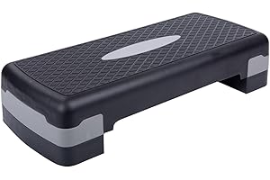 EHIOG Aerobic Stepper für zuhause, Steppbrett Aerobic 3 einstellbare Höhen (10/15 cm) Fitness Aerobic Stepper Höhenverstellbar Step Bench, Steppbrett, Geeignet für den Heim und Bürogebrauch
