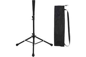 PATIKIL Travel Baseball Batting Tee, Portable Baseball Tee for Hitting Adjustable Height 25" to 41" Tripod Softball Tee Stand for Hitting Training Practice, Black