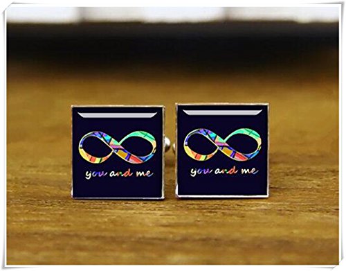 custom infinity cufflinks, you and me cufflinks