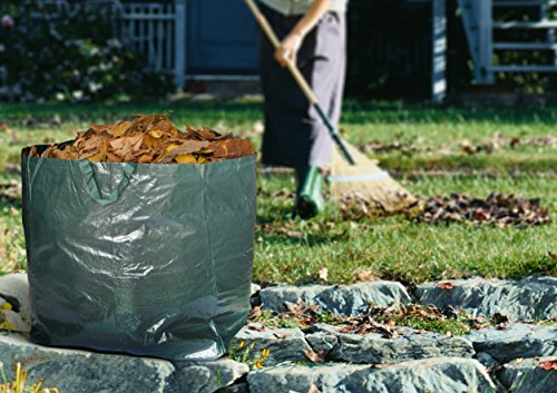Gartenabfälle Bags Premium- und 3 wiederverwendbare Beutel mit Griffen, 272 Liter Fassungsvermögen Pro Tasche, strapazierfähig & Wasserfest Müll Säcke Best für Gras, Blätter, Bäume, Pflanzen, Blumen, Weed, Hecken und Büsche - 2