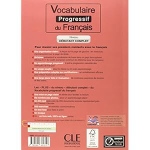 Vocabulaire progressif du français - Niveau débutant complet - Livre + CD + Livre-web