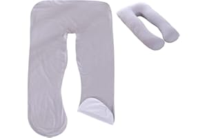 Sobeta Schwangerschaftskissenbezug, U-Form, bequem, multifunktional, abnehmbar, ideal für die zukünftige Mutterschlaf, 140 x 80 cm