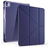 Aksesuarcim Apple iPad Pro 13 2025 M5 ile Uyumlu Kılıf Silikon Yumuşak Kalem B&ouml;lmeli Esnek 4 Farklı Stand Olabilen Tablet Kıl