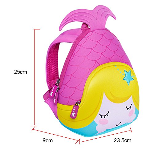 BINGONE Kids Backpack 3D Mermaid Princess Children School Travel Bags Waterproof