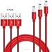 Produktbild iPhone Lightning Kabel, Lively Life Lightning-auf-USB-A Ladekabel Datenkabel Nylon geflochten Rote für Apple iPhone 7 / 7 Plus / SE / 6S / 6S Plus / 6 / 6 Plus / 5S / 5C / 5 , iPad Air / Air 2, iPad mini / 2 / 3 / 4, iPad 4- [3Pack, 3FT 6FT 10FT]