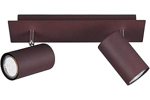 Trio Leuchten Deckenleuchte Marley 802400224, Metall rostfarbig, Spotbalken 2-flammig, exkl. 1 x GU10