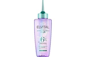 ‎L'OREAL PARIS L'Oréal Paris Elvital Hydra Hyaluronic Pure feuchtigkeitsspendendes Serum für glänzendes, lebendiges Haar, mit Salicyl- und Hyaluronsäure für einen Feuchtigkeitsboost, Feuchtigkeit und Pflege, 102ml