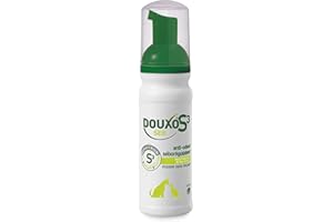 DOUXO S3 SEB - Espuma antiolor y seborregulador sin enjuague, para perros y gatos con caspa, pelo graso y mal olor, 150 ml