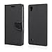 Produktbild Stylisches Bookstyle Handytasche Flip Case für "LG X Power (F750)" Handy Schutz Hülle Etui Schale Cover Book Case schwarz