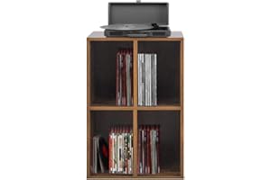VDD Mueble para discos de vinilo lp - almacenamiento de discos lp - mueble para tocadiscos - marrón