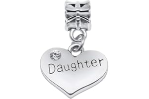 JEWELLERY HUT Message Pendant Charm for Charm Bracelets - 28 Options to Choose From Women's Girls Jewellery