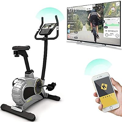 Bluefin Fitness Vélo d'appartement 5.0 | Perdre de la Graisse et tonifier à la Maison | Cycle de Formateur à résistance Variable | Affichage LCD