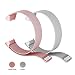 Produktbild GOKOO Armband für Fitbit Charge 3, Smartwatch Ersatzarmbänder mit Magnetverschluss für Fitbit Charge 3 Damen Herren (L, Rosa+Silber)
