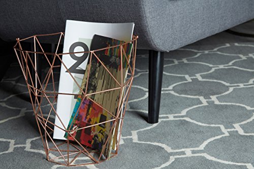 Premier Housewares Vertex Aufbewahrungskorb – Kupfer versilbert - 3