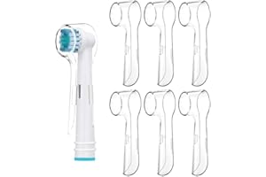 DeBizz 6 Copertura Spazzolino Elettrico - Copri spazzolino Compatibile Con Oral B, Copertura Protettiva per testine spazzolino elettrico - Copertura spazzolino Antipolvere Trasparente (6)