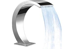 BIXUYOU Fontana a cascata per piscina, fontana per esterno a cascata da giardino, varie dimensioni, acciaio inossidabile non arrugginisce mai, per la decorazione della piscina SPA del laghetto da giardino